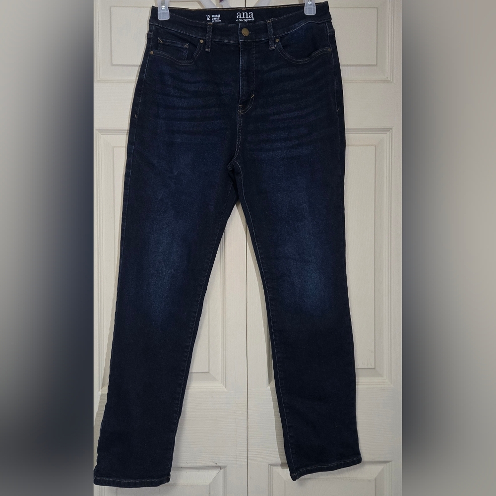 a.n.a, Womems Blue Jeans, High Rise with Classic Indigo - Picture 4 of 6